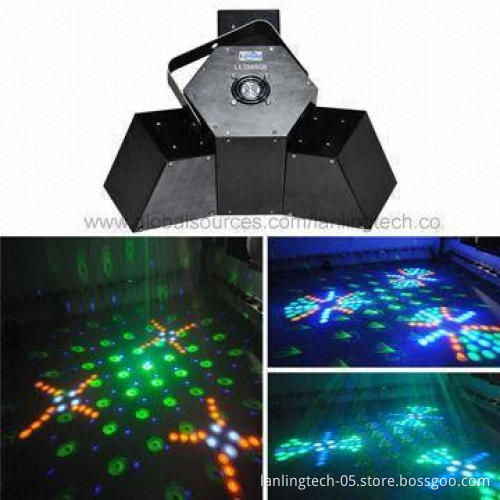 Stage LED Laser Light with 3-claw LED Light and Animation Twinkling Laser Light